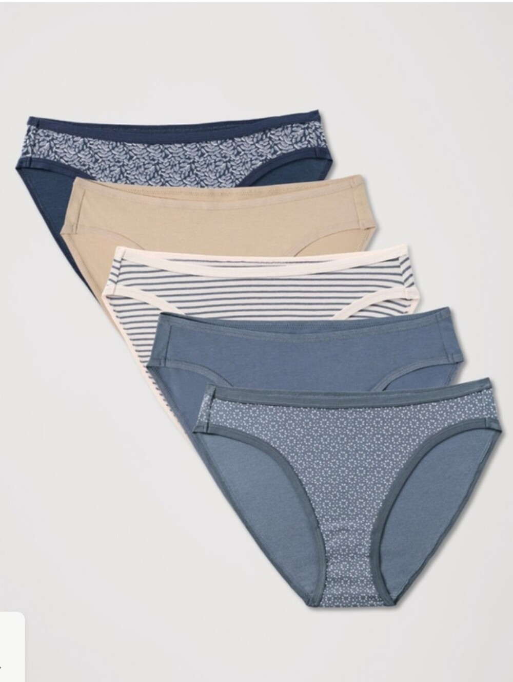 Pact Organic Everyday Classic Fit Bikini 5-Pack Sz Med New